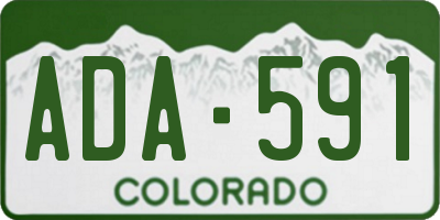 CO license plate ADA591