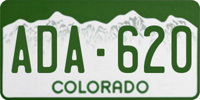 CO license plate ADA620