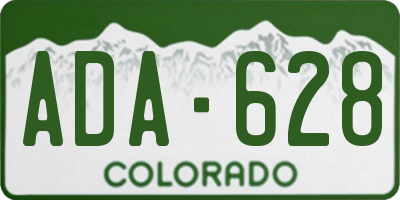 CO license plate ADA628