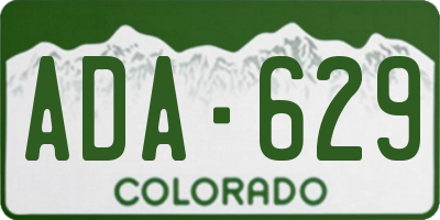 CO license plate ADA629