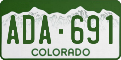 CO license plate ADA691