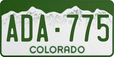 CO license plate ADA775