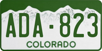 CO license plate ADA823