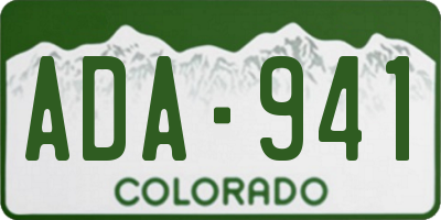 CO license plate ADA941