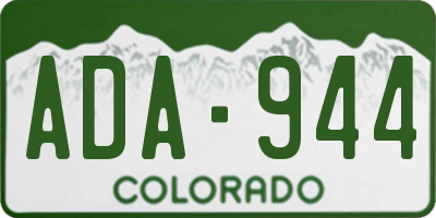 CO license plate ADA944