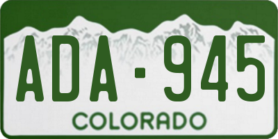 CO license plate ADA945