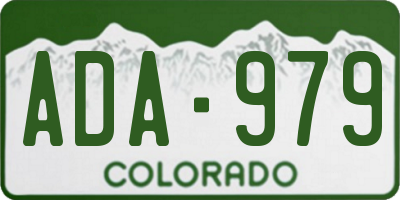 CO license plate ADA979