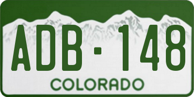 CO license plate ADB148