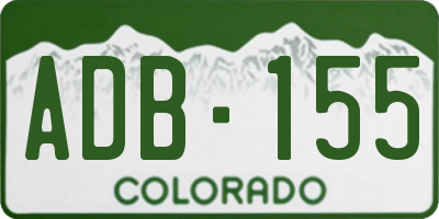 CO license plate ADB155