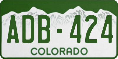 CO license plate ADB424