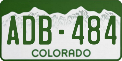 CO license plate ADB484