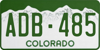CO license plate ADB485