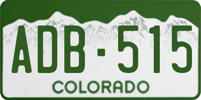 CO license plate ADB515