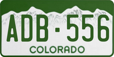 CO license plate ADB556