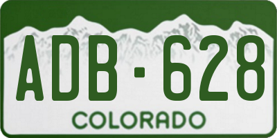 CO license plate ADB628