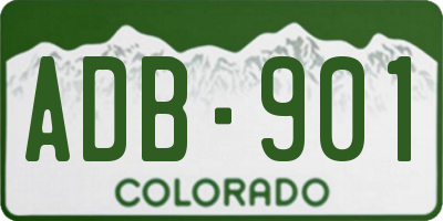 CO license plate ADB901