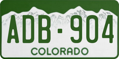CO license plate ADB904