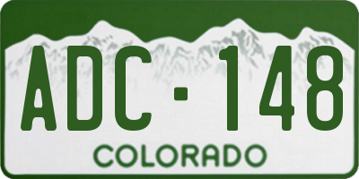 CO license plate ADC148