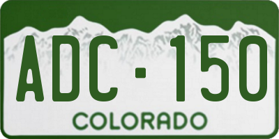 CO license plate ADC150