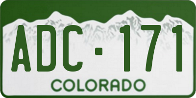 CO license plate ADC171