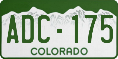 CO license plate ADC175