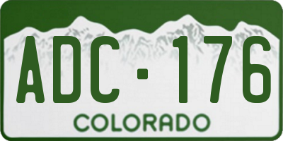 CO license plate ADC176