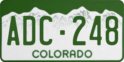 CO license plate ADC248