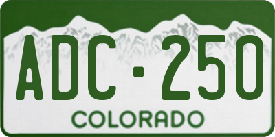 CO license plate ADC250