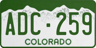CO license plate ADC259