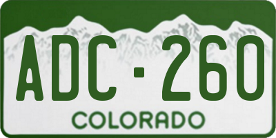 CO license plate ADC260