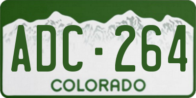 CO license plate ADC264