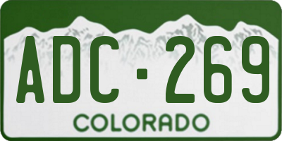 CO license plate ADC269