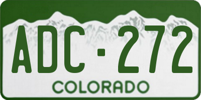 CO license plate ADC272