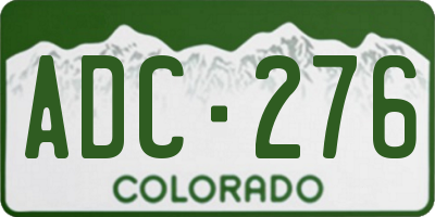CO license plate ADC276