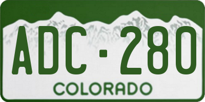 CO license plate ADC280
