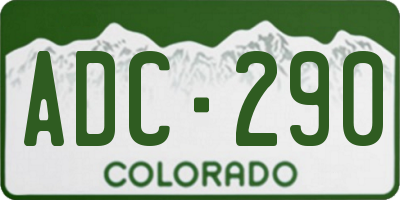 CO license plate ADC290