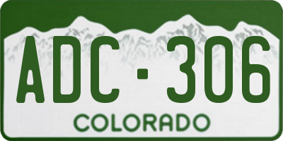 CO license plate ADC306