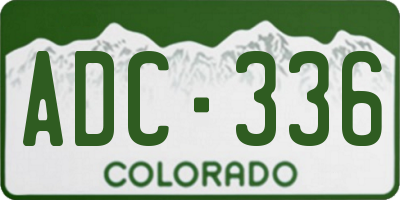 CO license plate ADC336