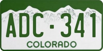 CO license plate ADC341