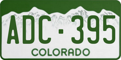 CO license plate ADC395
