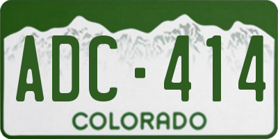 CO license plate ADC414