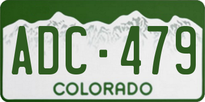 CO license plate ADC479