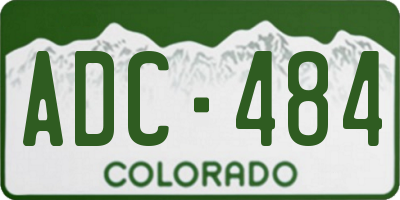 CO license plate ADC484