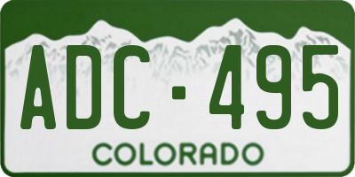 CO license plate ADC495