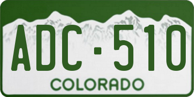 CO license plate ADC510