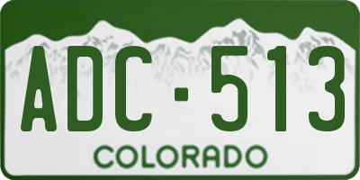CO license plate ADC513