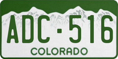 CO license plate ADC516