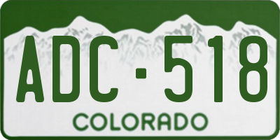 CO license plate ADC518