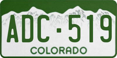CO license plate ADC519