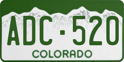 CO license plate ADC520